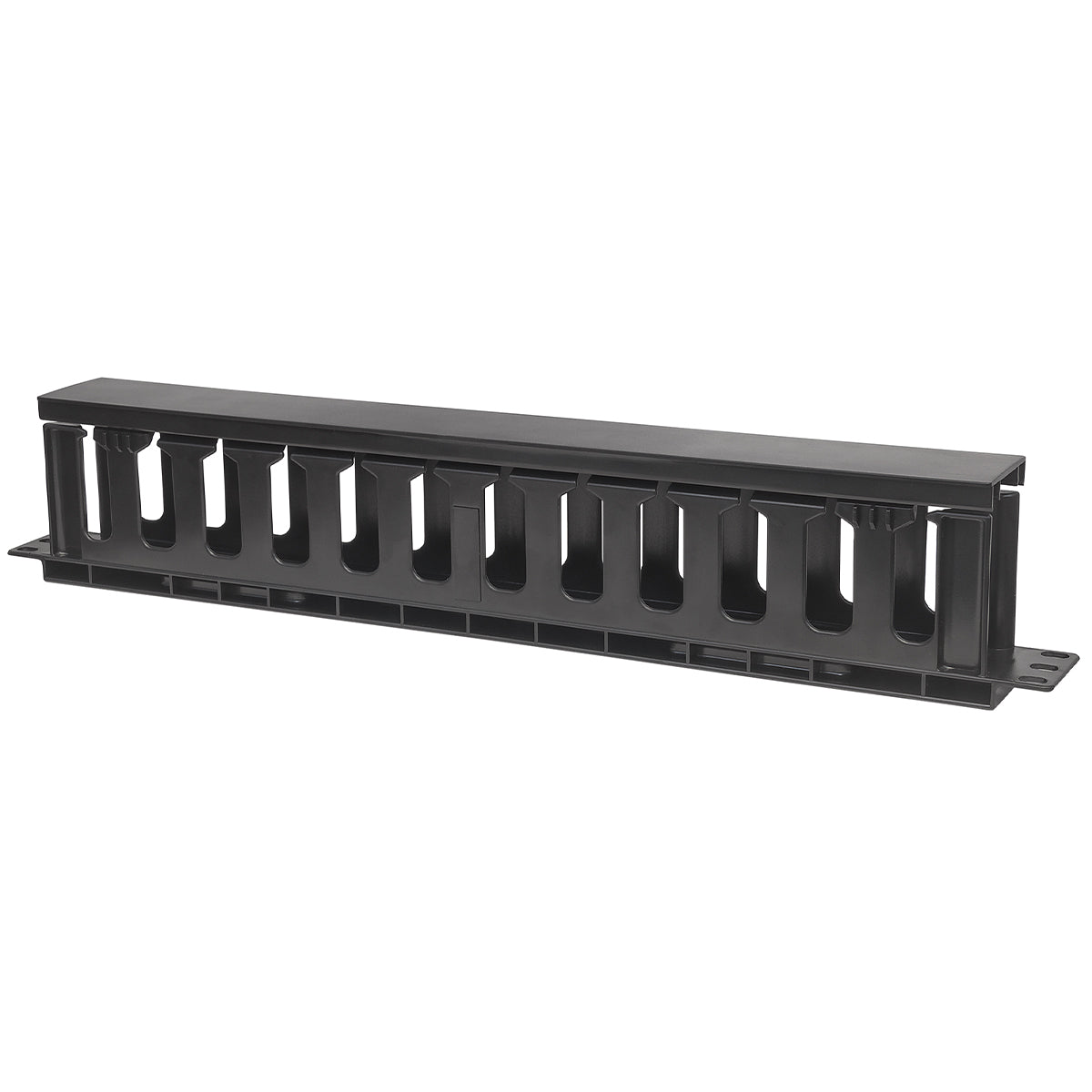 714679 - Intellinet Panneau de gestion des câbles 19", 1U, avec capot, noir Rack Panel de gestión de cables Negro Plástico 1U