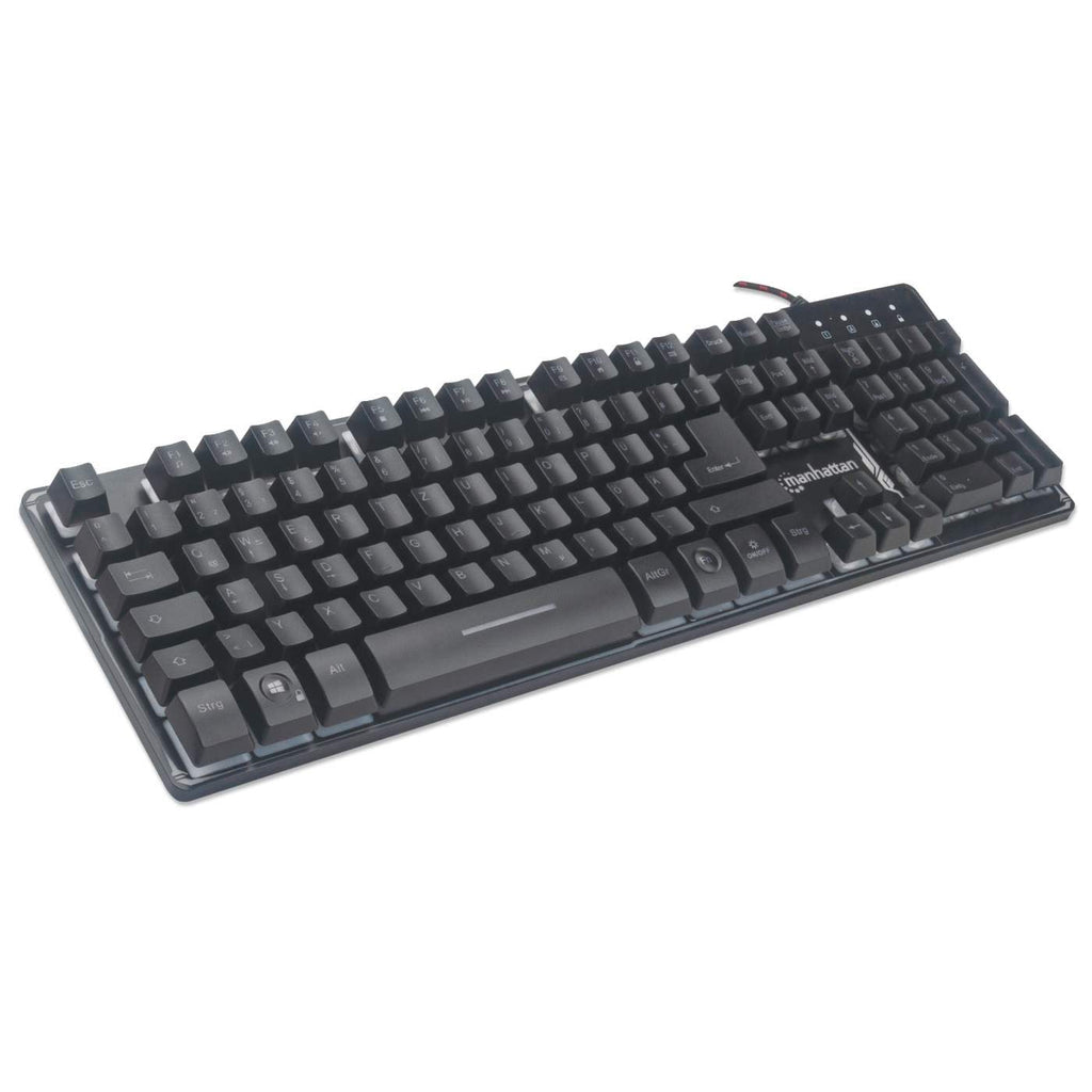 Manhattan Teclado gaming — Edición Base Metálica Teclado Juego Alámbrico USB QWERTY