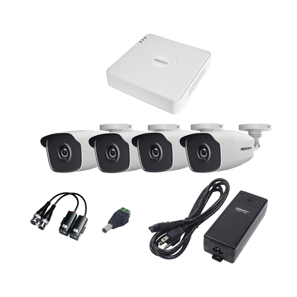 Epcom KESTXLT4BW kit de videovigilancia Alámbrico 4 canales