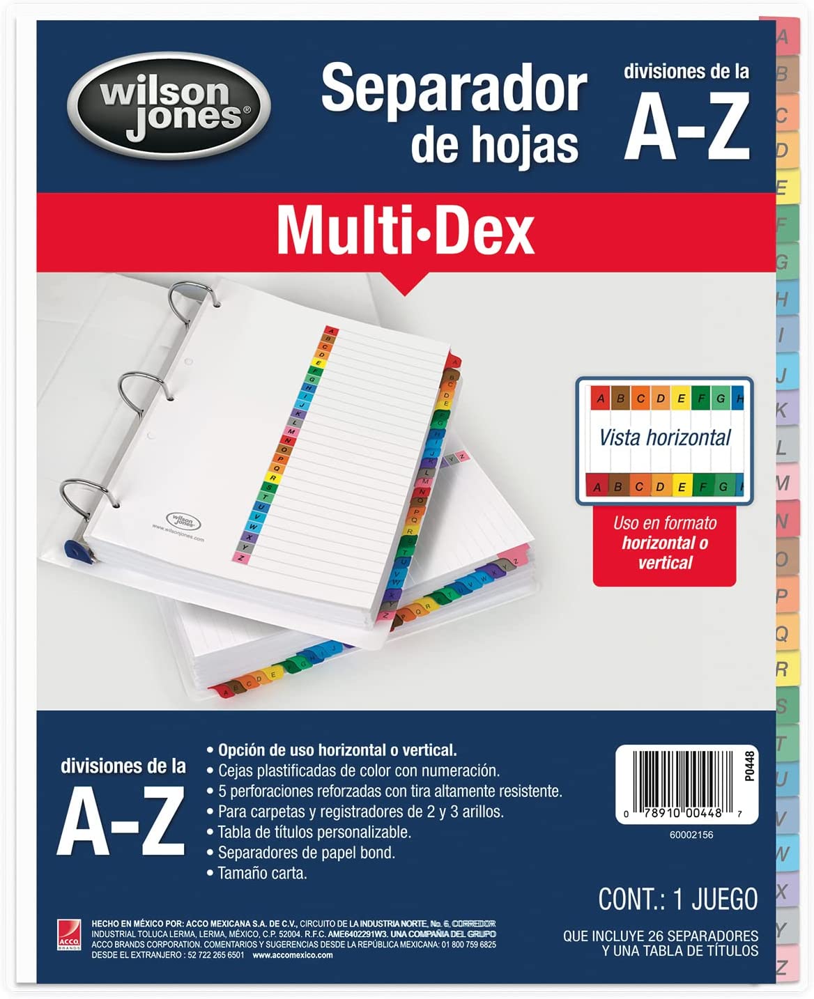 Separador Acco 448 Multidex Basic A-Z - P0448 FullOffice.com