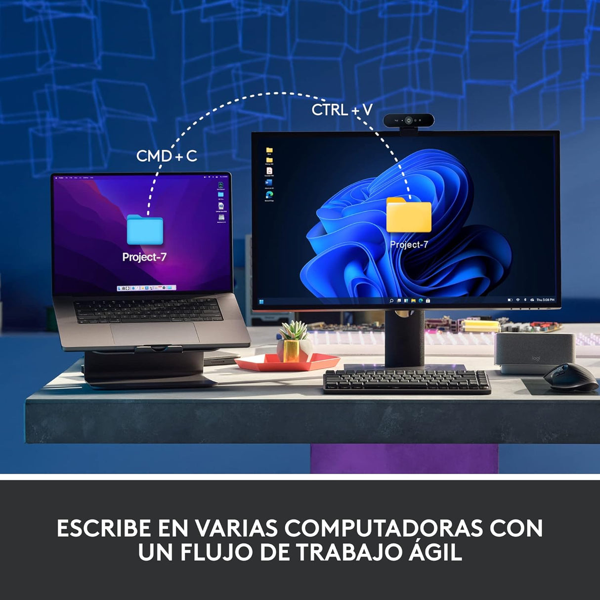 Teclado Mecánico Logitech MX Mini TKL, Inalámbrico, Bluetooth, Grafito - 920-010846