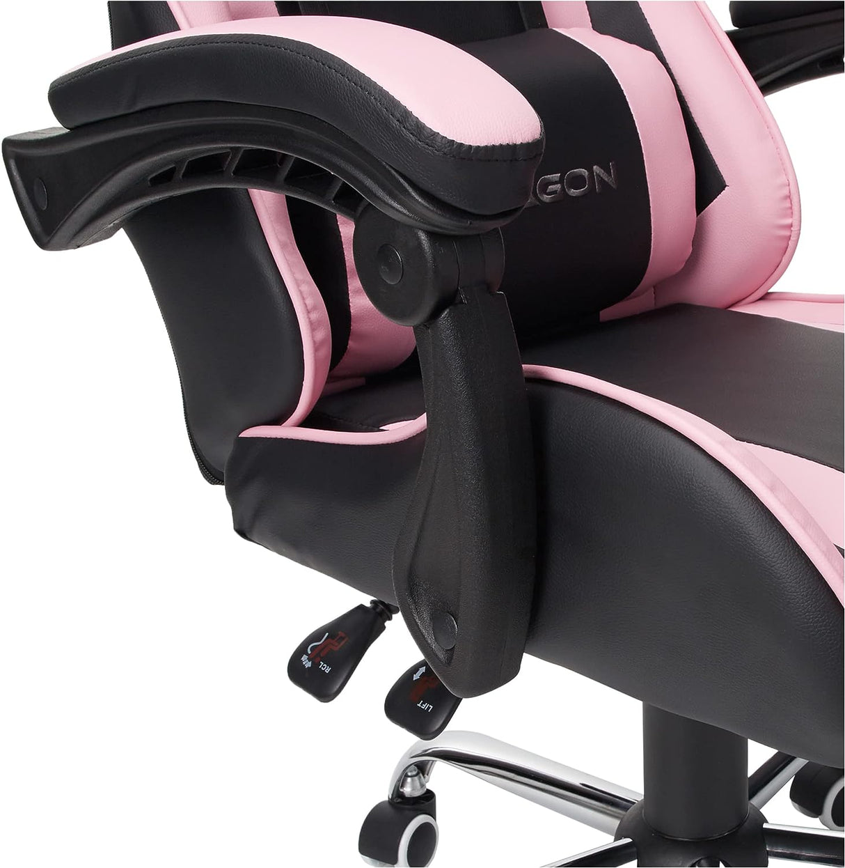 Silla Nextep Falkor Ne-461Rs Ergonómica Color Negro-Rosa FullOffice.com