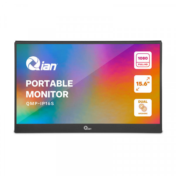Qian QMP-IP16S televisor y monitor portátil Negro 39.6 cm (15.6") LCD 1920 x 1080 Pixeles, Full HD, 16.7 millones de col