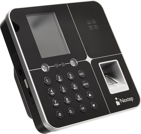 Reloj Checador Facial Y De Huella Digital Nextep Ne-234 Hasta 3000 Huellas//300 Caras Pantalla Lcd 2.8" Facial/Huella/Contraseña, No Requiere Software (Los Reportes Se Descarga En Automatico En Una Usb)