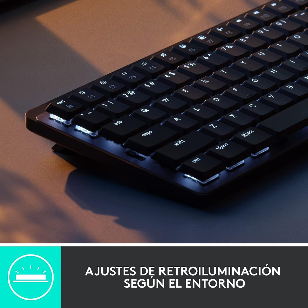 Teclado Mecánico Logitech MX Mini TKL, Inalámbrico, Bluetooth, Grafito - 920-010846