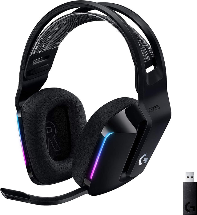 Audífonos Gamer Logitech G733, Lightspeed Gaming, Inalámbricos, RGB, Negro - 981-000863