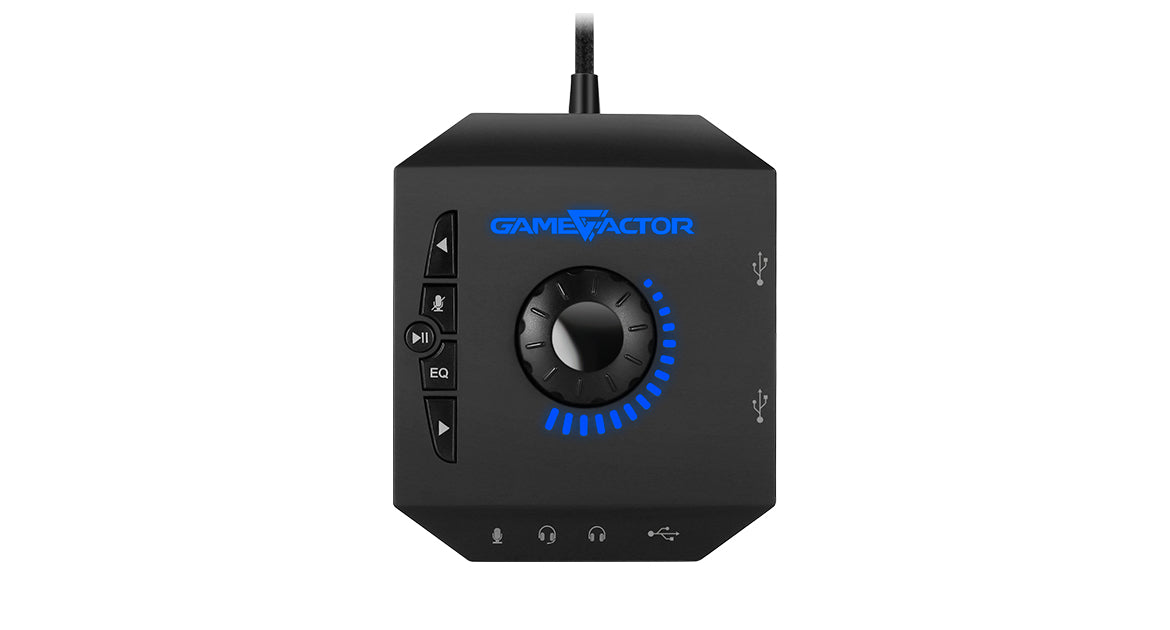 Game Factor HSG601 audífono y auriculare Audífonos Alámbrico Diadema Juego Negro, 20 - 20000 Hz