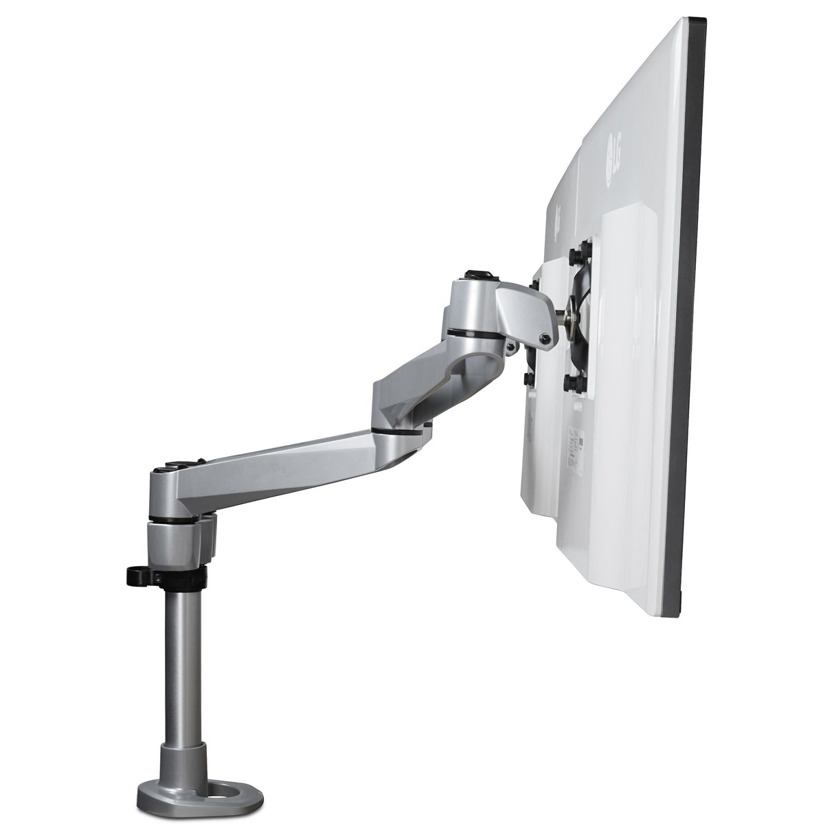 StarTech.com Brazo Articulado Prémium para Dos Monitores de hasta 27" (8Kg) - Soporte VESA de Altura Ajustable - Montaje Mordaza/Ojal en Escritorio - con Rotación, Inclinación y Giro - Plata Monitor Plata