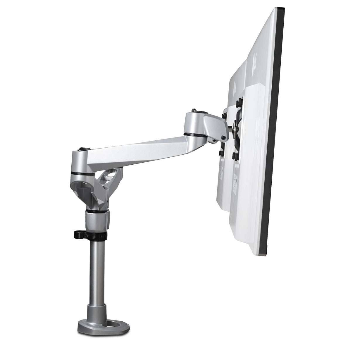 StarTech.com Brazo Articulado Prémium para Dos Monitores de hasta 27" (8Kg) - Soporte VESA de Altura Ajustable - Montaje Mordaza/Ojal en Escritorio - con Rotación, Inclinación y Giro - Plata Monitor Plata