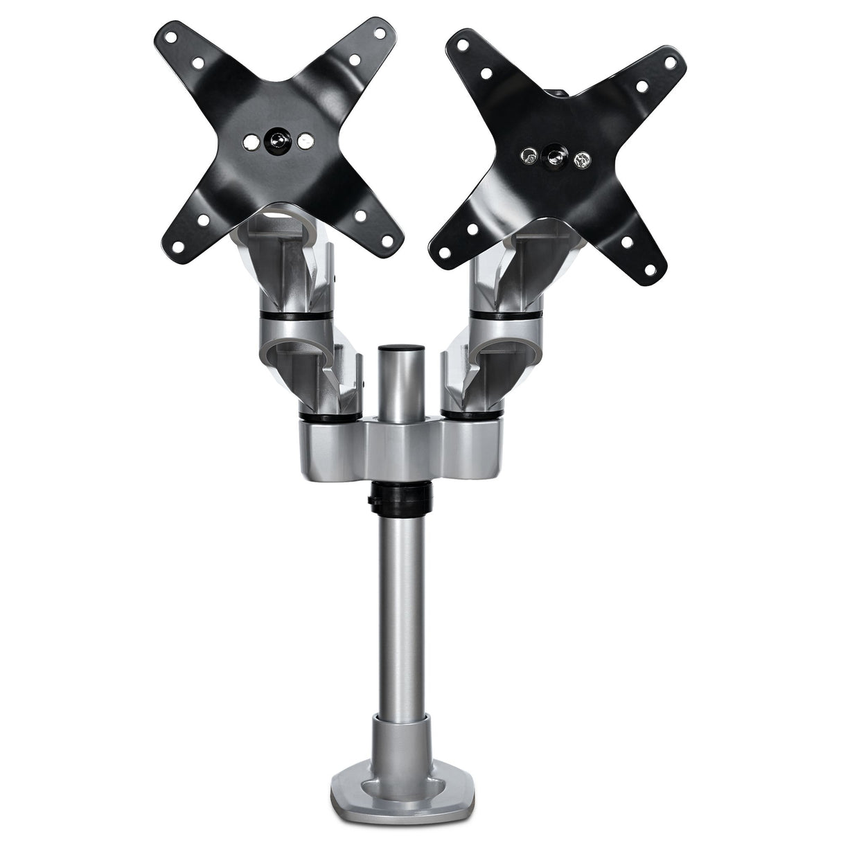 StarTech.com Brazo Articulado Prémium para Dos Monitores de hasta 27" (8Kg) - Soporte VESA de Altura Ajustable - Montaje Mordaza/Ojal en Escritorio - con Rotación, Inclinación y Giro - Plata Monitor Plata