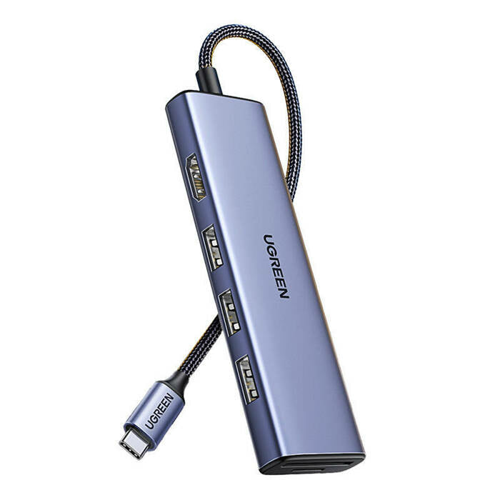 Ugreen 20956A hub de interfaz USB Tipo C 5000 Mbit/s Plata