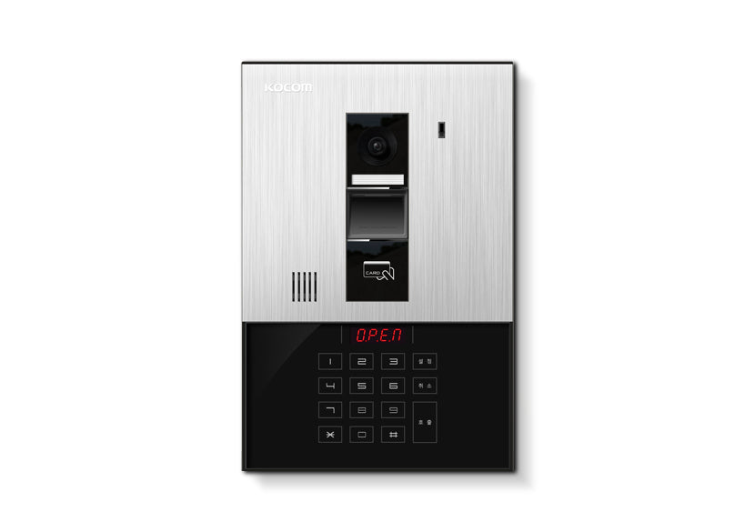 Kocom KLP-D410 sistema de intercomunicación de video Negro, Acero inoxidable