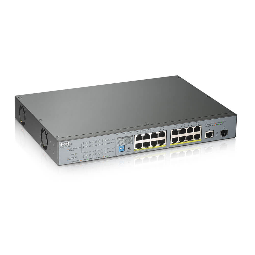 Zyxel GS1300-18HP dispositivo de redes No administrado 17 Gigabit Ethernet (10/100/1000) 1