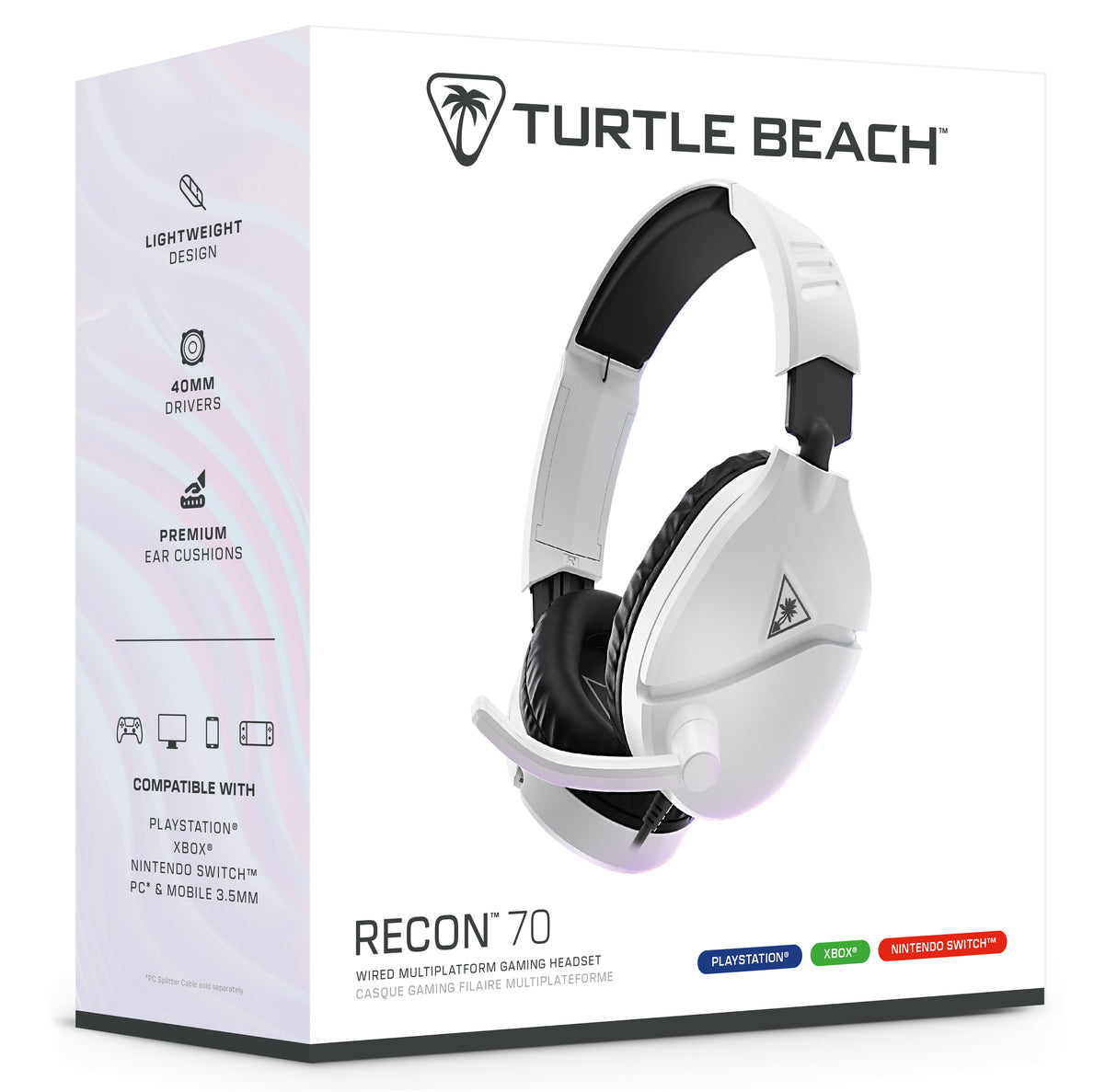 Turtle Beach Recon 70 Blanco PlayStation Auriculares Multiplataforma para Juegos PS5, PS4, Xbox Series X|S, Xbox One, PC