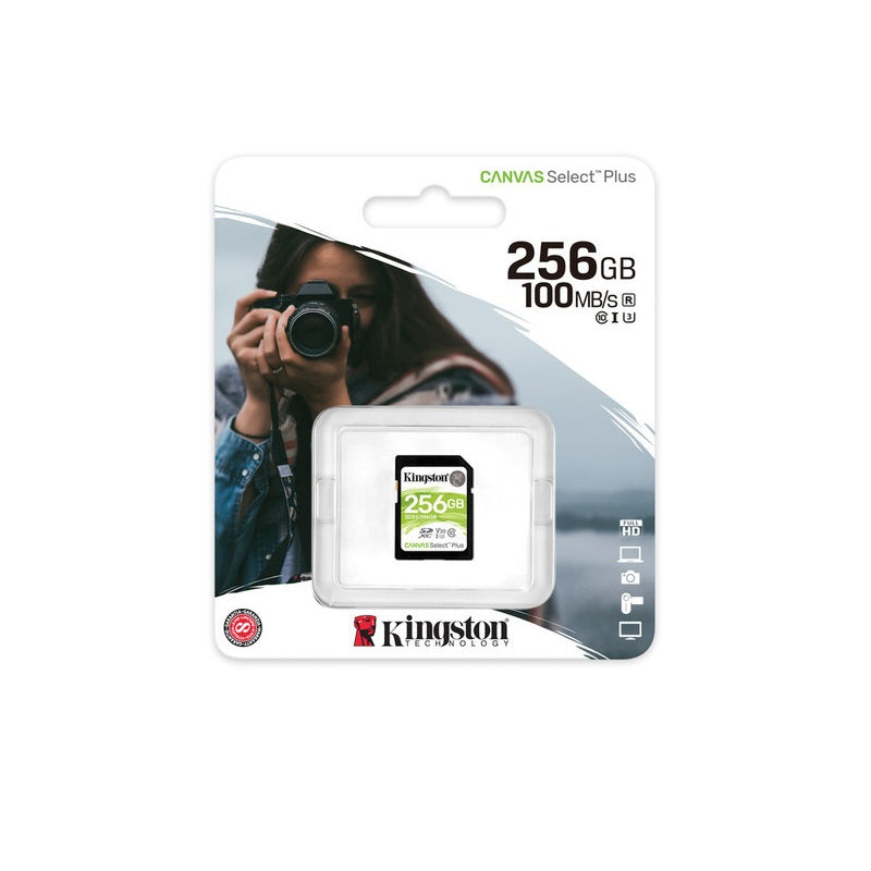 Tarjeta de Memoria Kingston SDXC Canvas Select 256GB 100R CL10 UHS-I V30