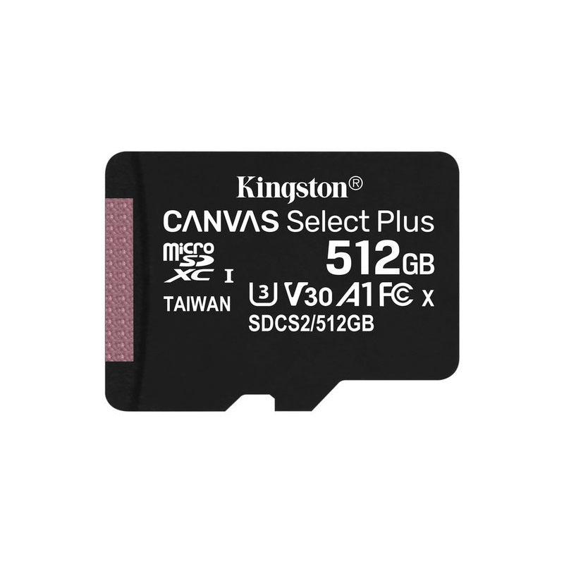 Tarjeta Micro SDXC Kingston 512GB, 100R A1 CL10, Alta Capacidad y Velocidad