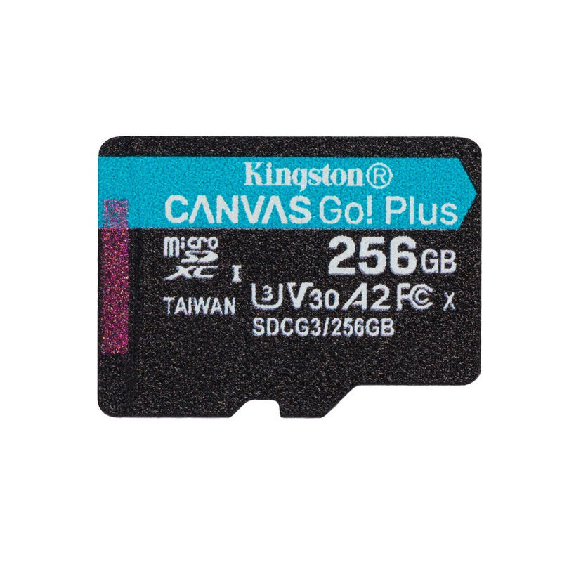 Tarjeta Micro SDXC Kingston Canvas Go Plus 256GB 170R A2 U3 V30