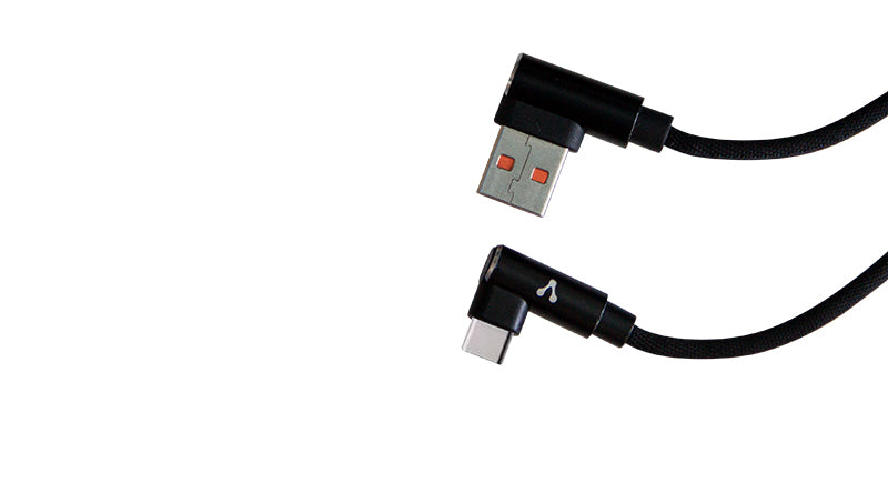 CABLE VORAGO CAB-307 USB A TIPO C 2.4A 90 GRADOS NEGR