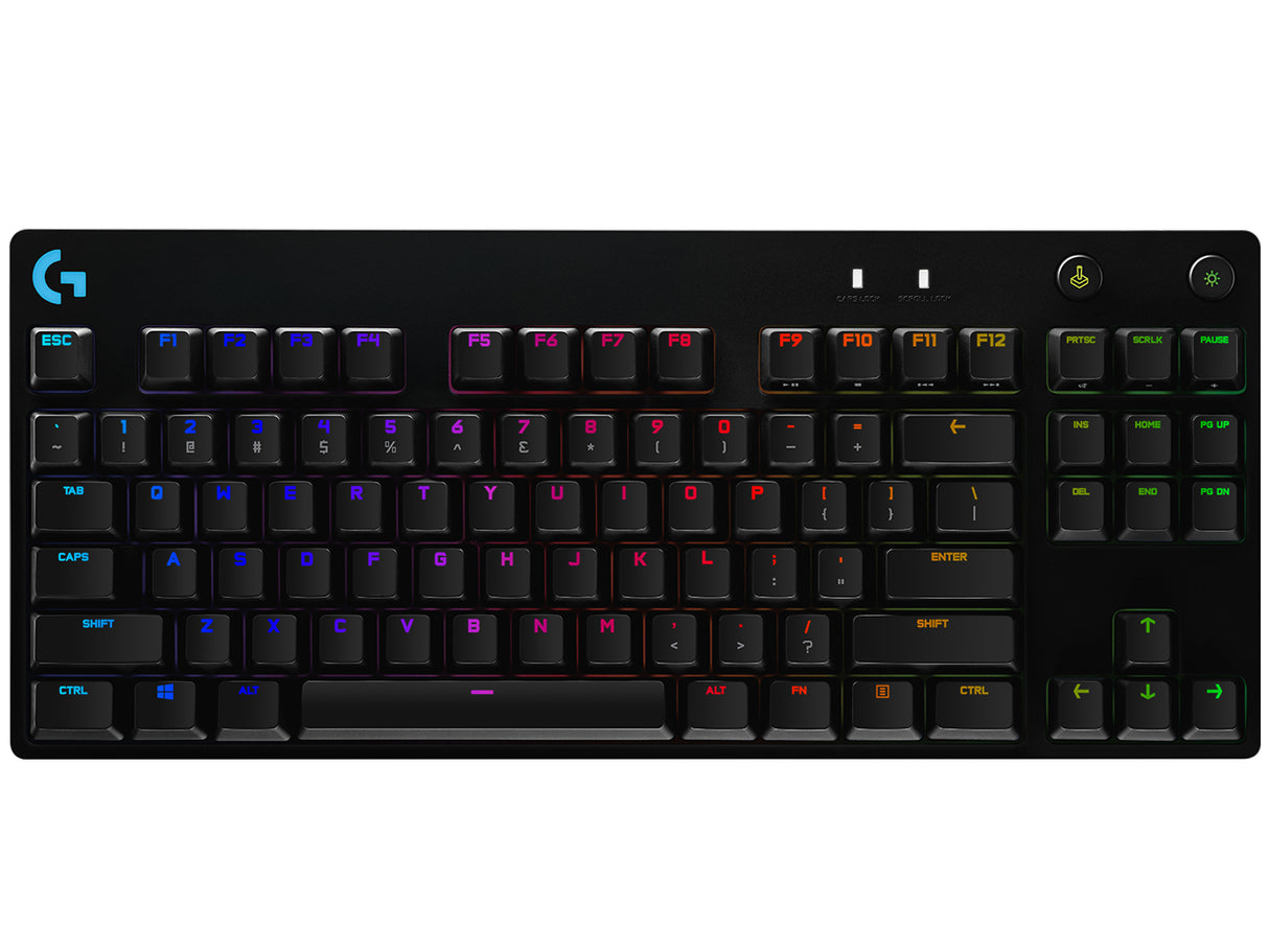 Logitech G 920-009388 teclado Juego USB Inglés Negro, Tamaño completo (100%), Alámbrico, Interruptor mecánico