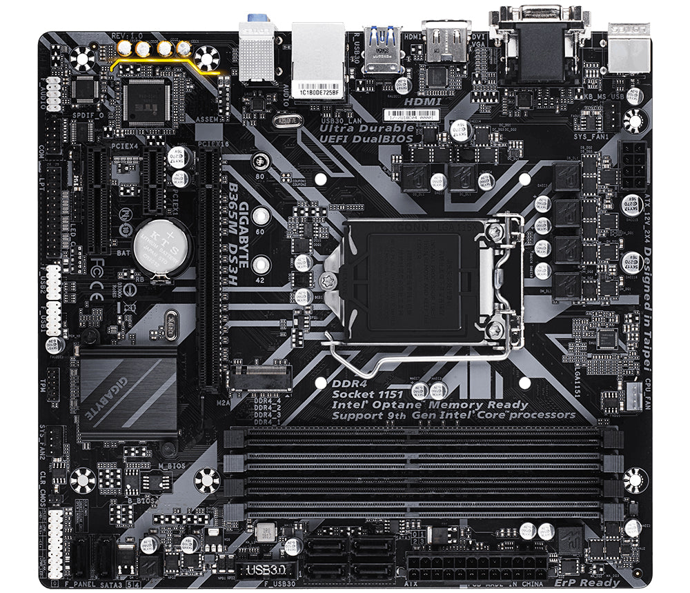 MOTHERBOARD GIGABYTE B365M DSCPNT 3H DVI/HDMI DDR4 8TH/9TH