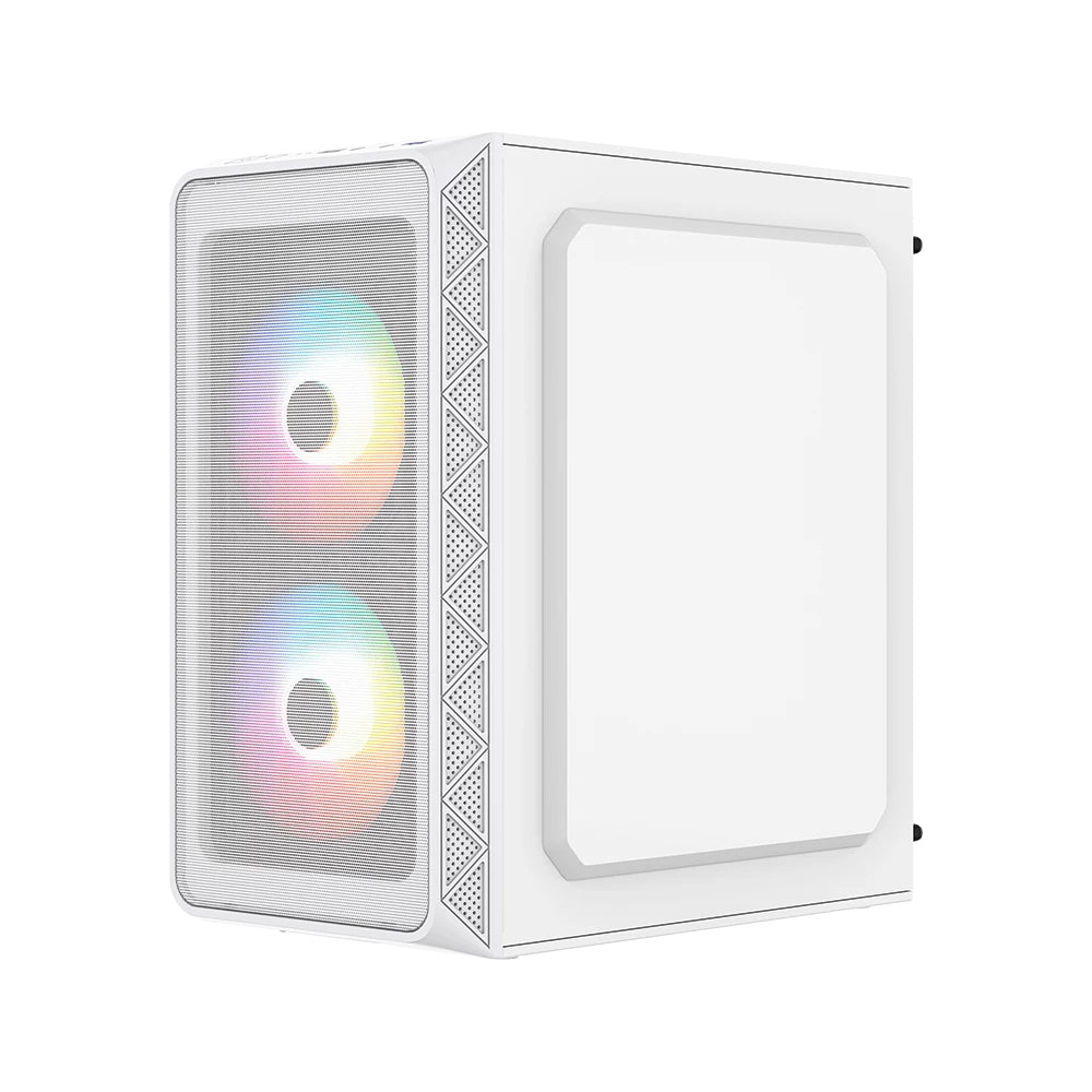 Acteck Doom Pro Mesh GI730M Mini Tower Blanco 600 W, Micro ATX, Mini-ITX, Metal