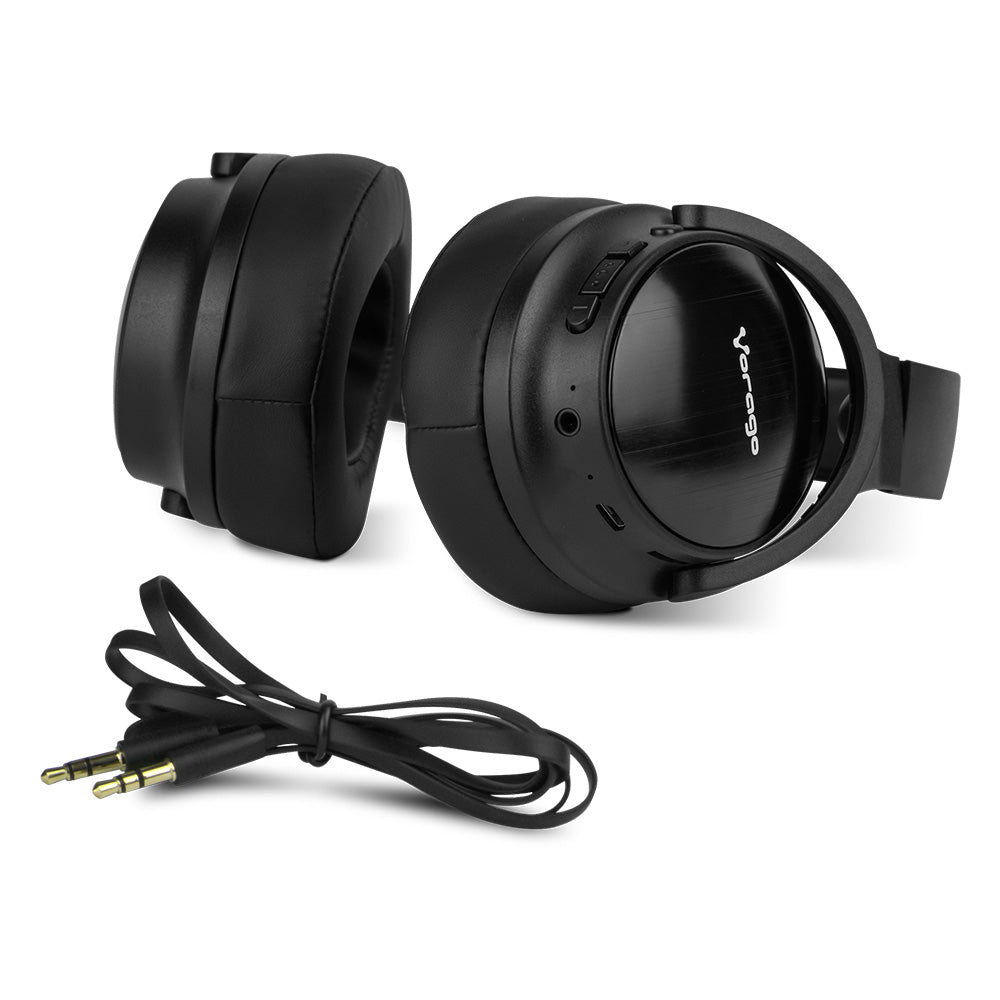 Vorago HPB-401 audífono y auriculare Audífonos Inalámbrico Diadema Llamadas/Música Micro USB Bluetooth Negro, 20 - 20000