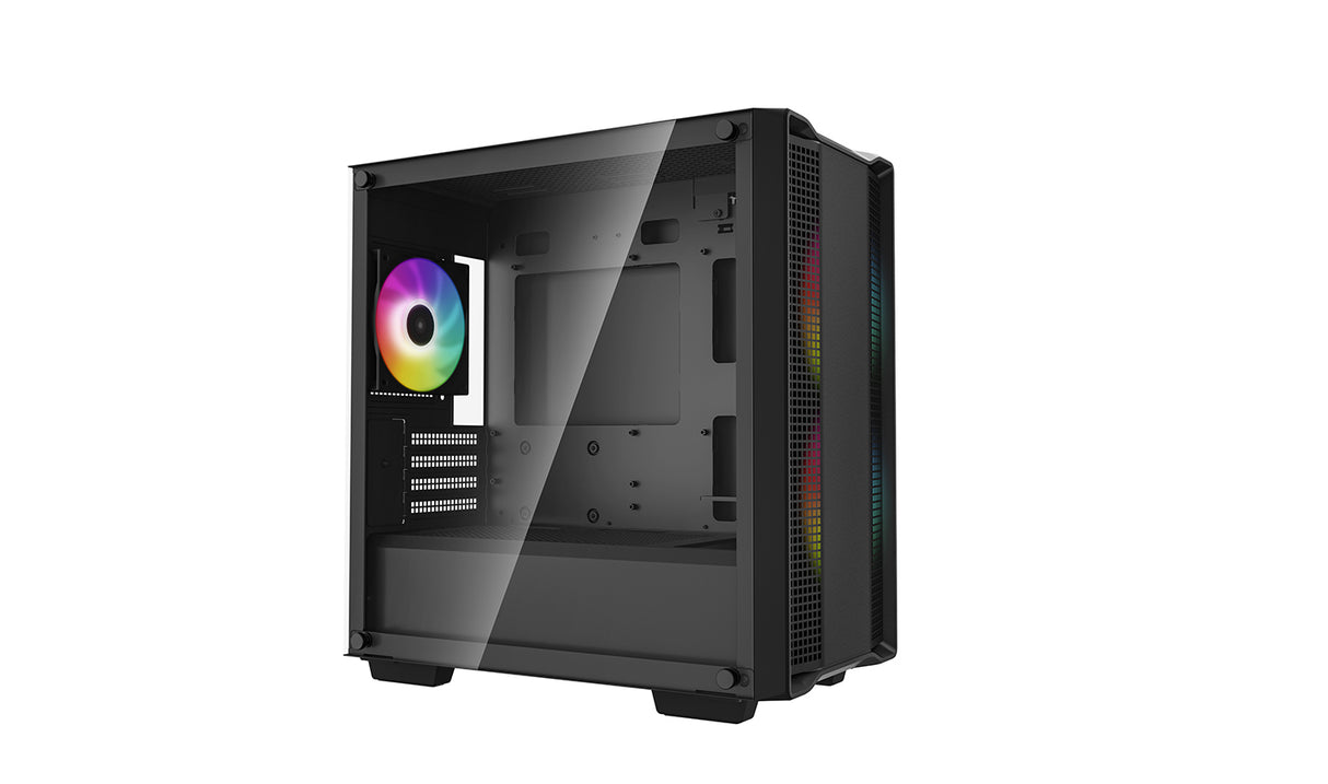 DeepCool CC360 ARGB carcasas ordenador ABS, Acero, Vidrio templado Mini Tower PC Negro