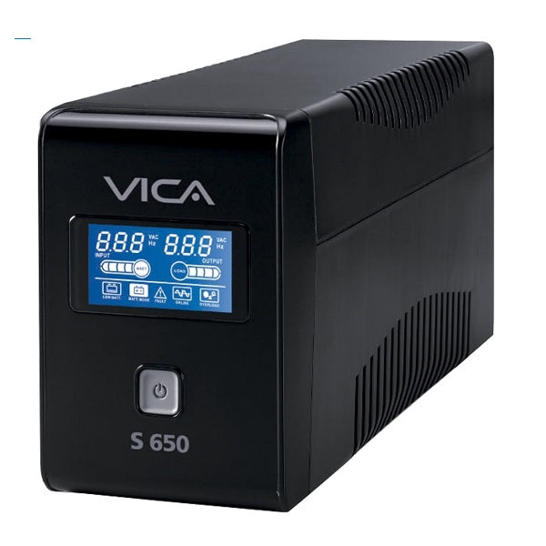 UPS VICA 650VA/360W 8 TOMAS Reguladas y Respaldo LCD 650VA