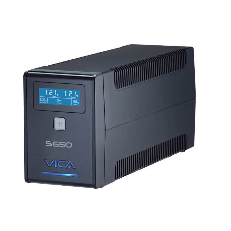 UPS VICA 650VA/360W 8 TOMAS Reguladas y Respaldo LCD 650VA