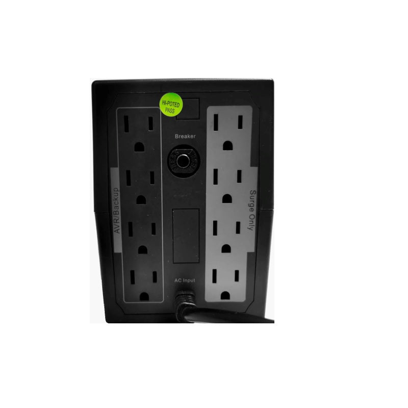 UPS VICA 650VA/360W 8 TOMAS Reguladas y Respaldo LCD 650VA