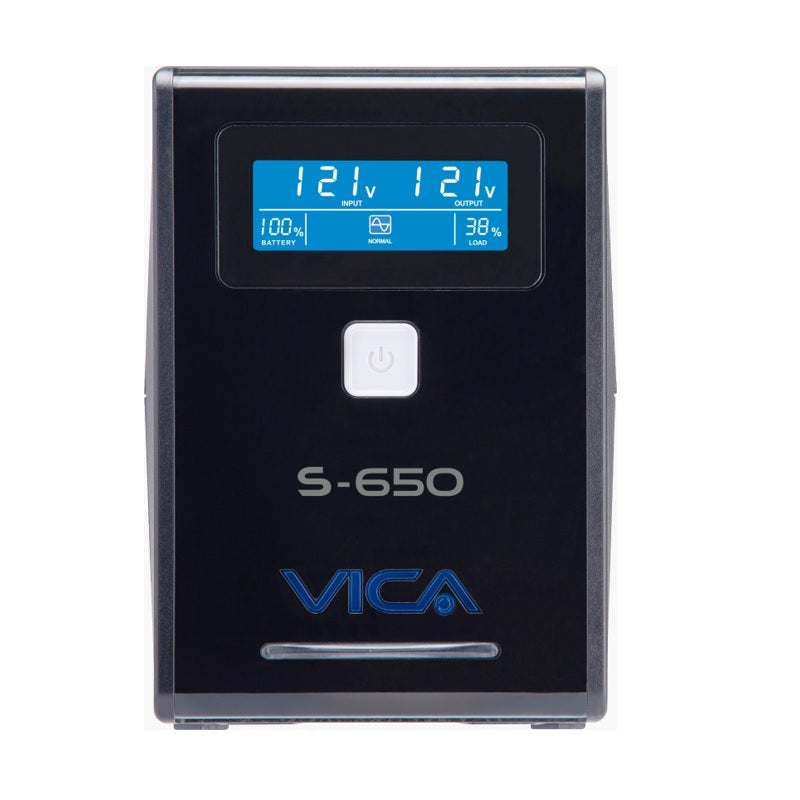 UPS VICA 650VA/360W 8 TOMAS Reguladas y Respaldo LCD 650VA