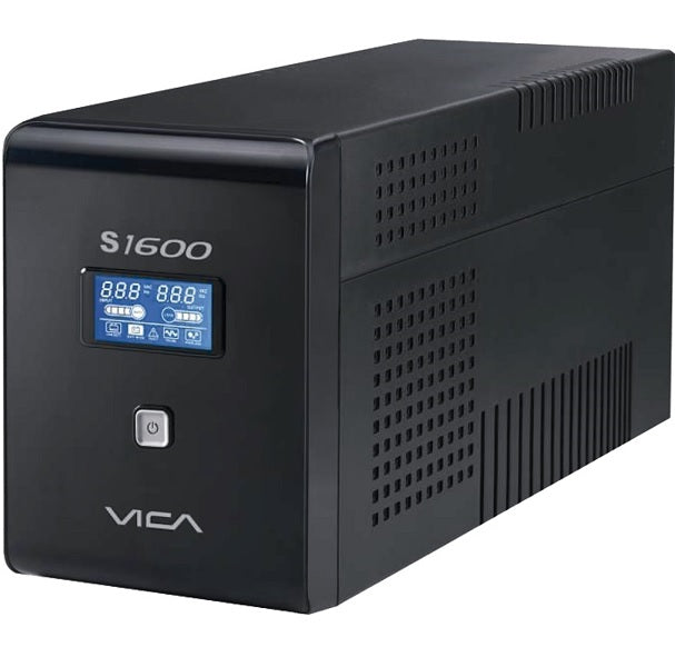 UPS VICA 1600VA/900W 10 Tomas Reguladas RJ11-RJ45 Pantalla LCD