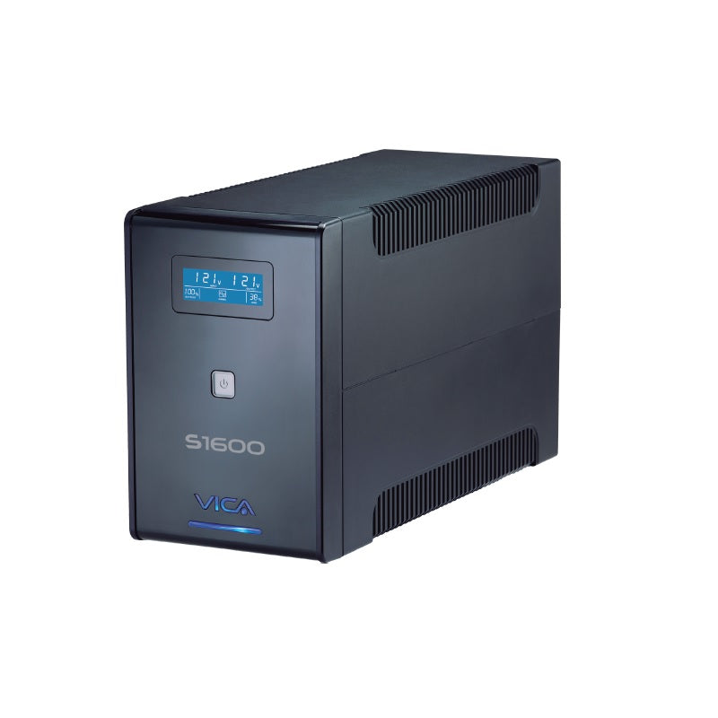 UPS VICA 1600VA/900W 10 Tomas Reguladas RJ11-RJ45 Pantalla LCD