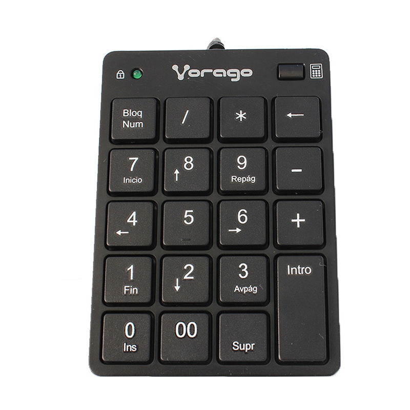 Teclado Numérico USB VORAGO KB-105, 18 Teclas, Cable de 1.5m, Diseño Compacto