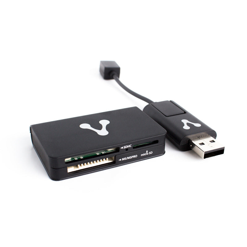 Lector de Memorias Vorago Externo OTG USB/Micro USB Dual, 2 Puertos, Compacto