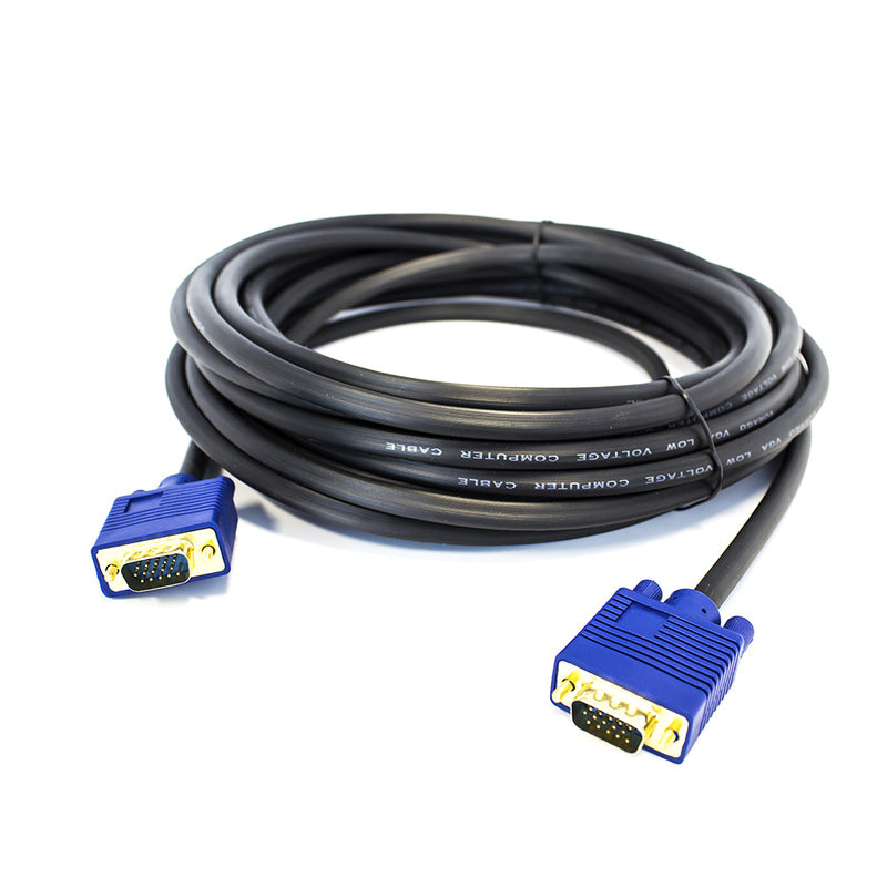Cable VGA Vorago 10m Macho-Macho Negro, Conectividad Estable y Calidad de Imagen
