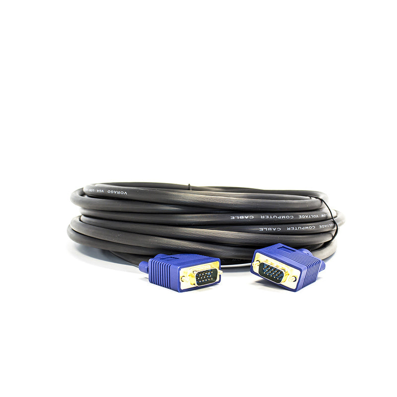 Cable VGA Vorago 10m Macho-Macho Negro, Conectividad Estable y Calidad de Imagen
