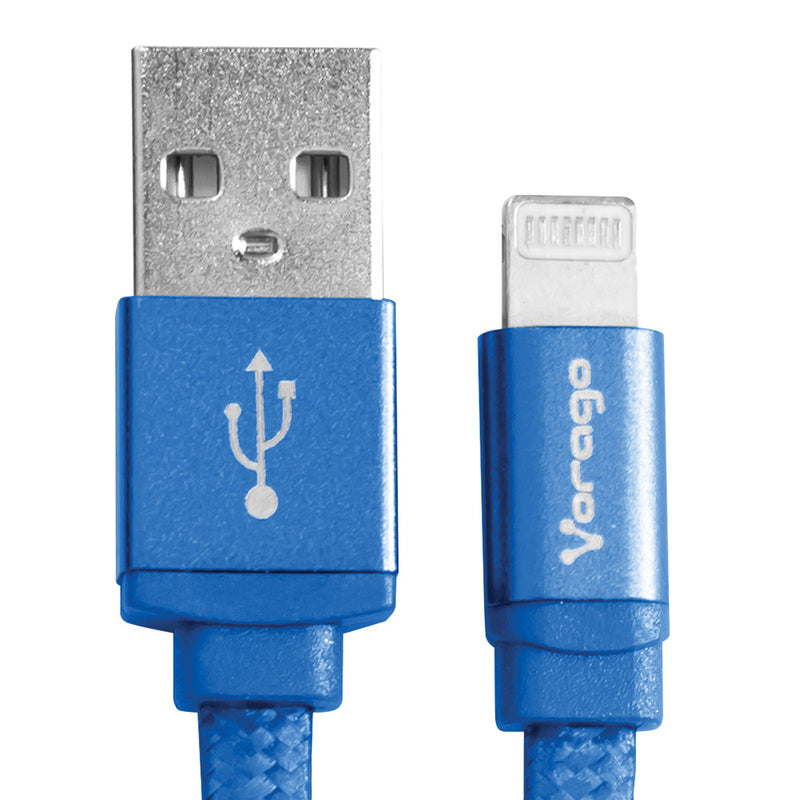 Cable Vorago USB-Apple Lightning 1 Metro Azul, 8 Pines, Alta Velocidad