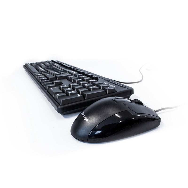 KIT VORAGO KM-104 TECLADO Y MOUSE ALAMBRICO USB MULTIMEDIA 104 TECLAS
