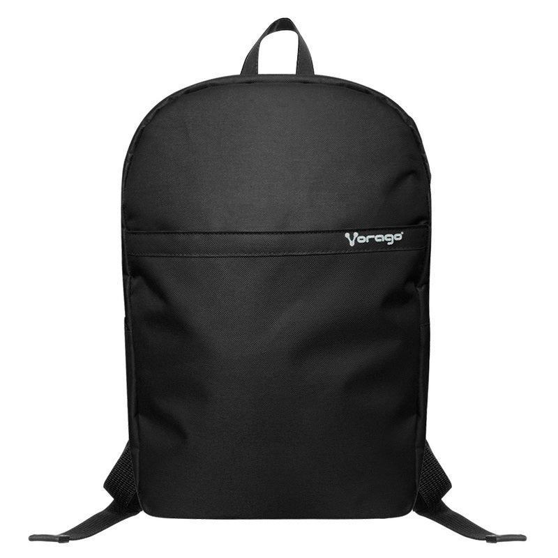 Mochila VORAGO Resistente Laptop 15.6" Poliéster Negro, Compartimento Acolchado, Bolsillo Exterior