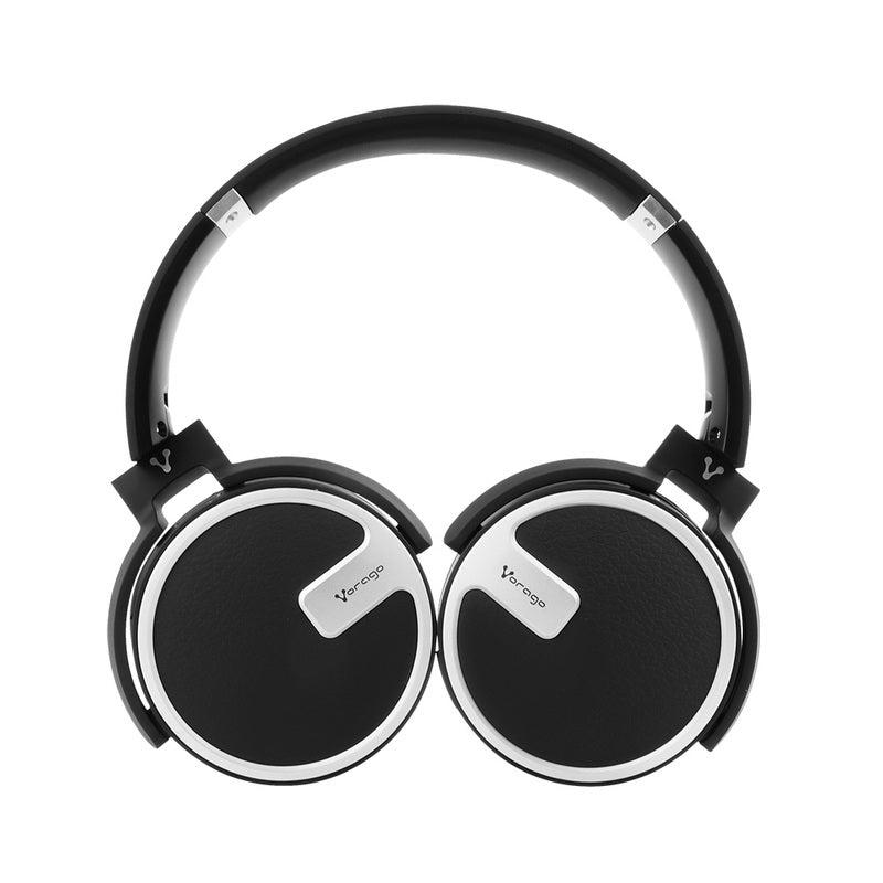 Diadema Vorago Bluetooth 5.0 3.5 mm MicroSD Negro/Plata HPB-201-BK, Plegable, Micrófono Incorporado, Ligera