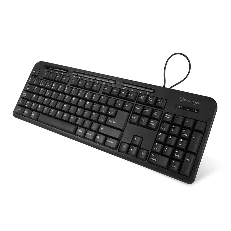 Teclado Vorago Alámbrico 120 Teclas Multimedia USB Español KB-204, Resistente Agua
