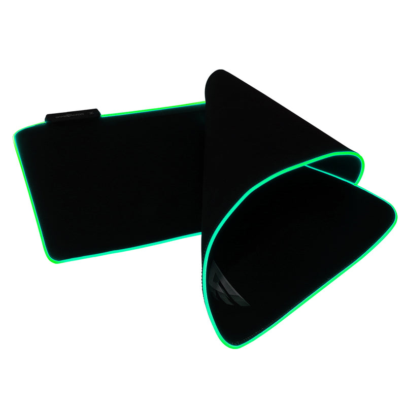 Mousepad Game Factor RGB XL (80x30cms) con Control de Velocidad y Conexión USB, Color Negro