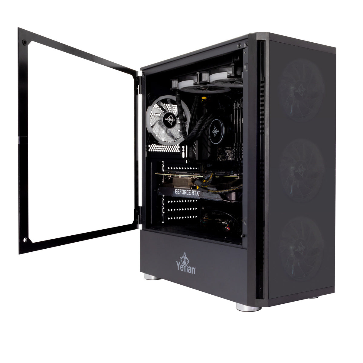 Gabinete Yeyian YGS-68808 Shadow 2200, 3 Ventiladores RGB, USB, Negro