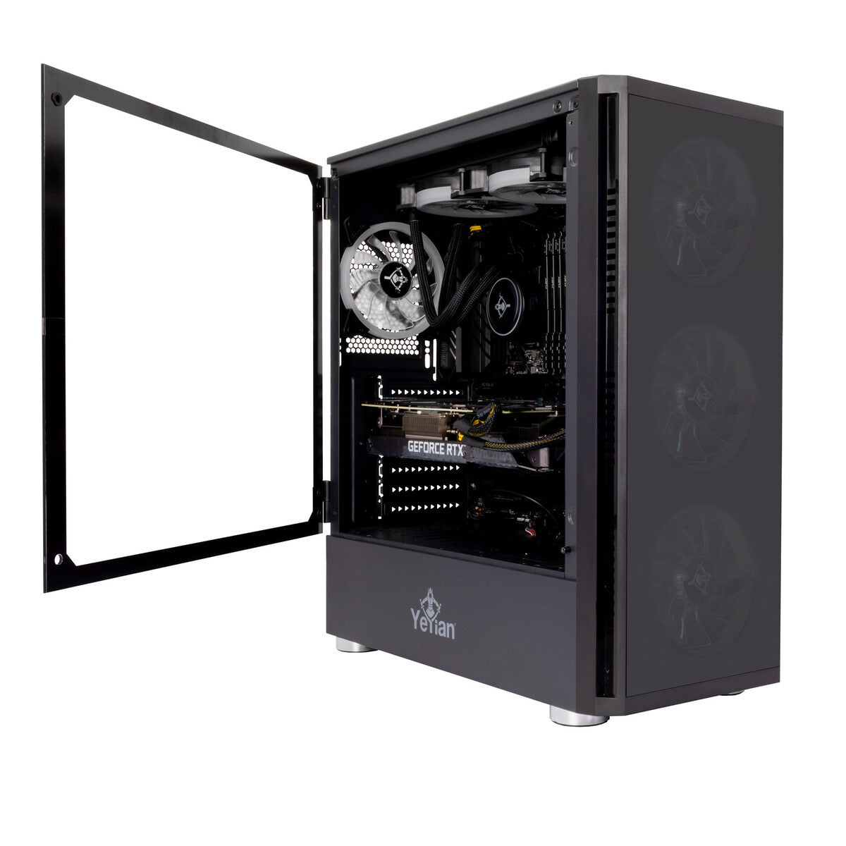 Gabinete YeYian YGS-68808 Shadow 2200, 3 Ventiladores RGB/USB, Torre Media