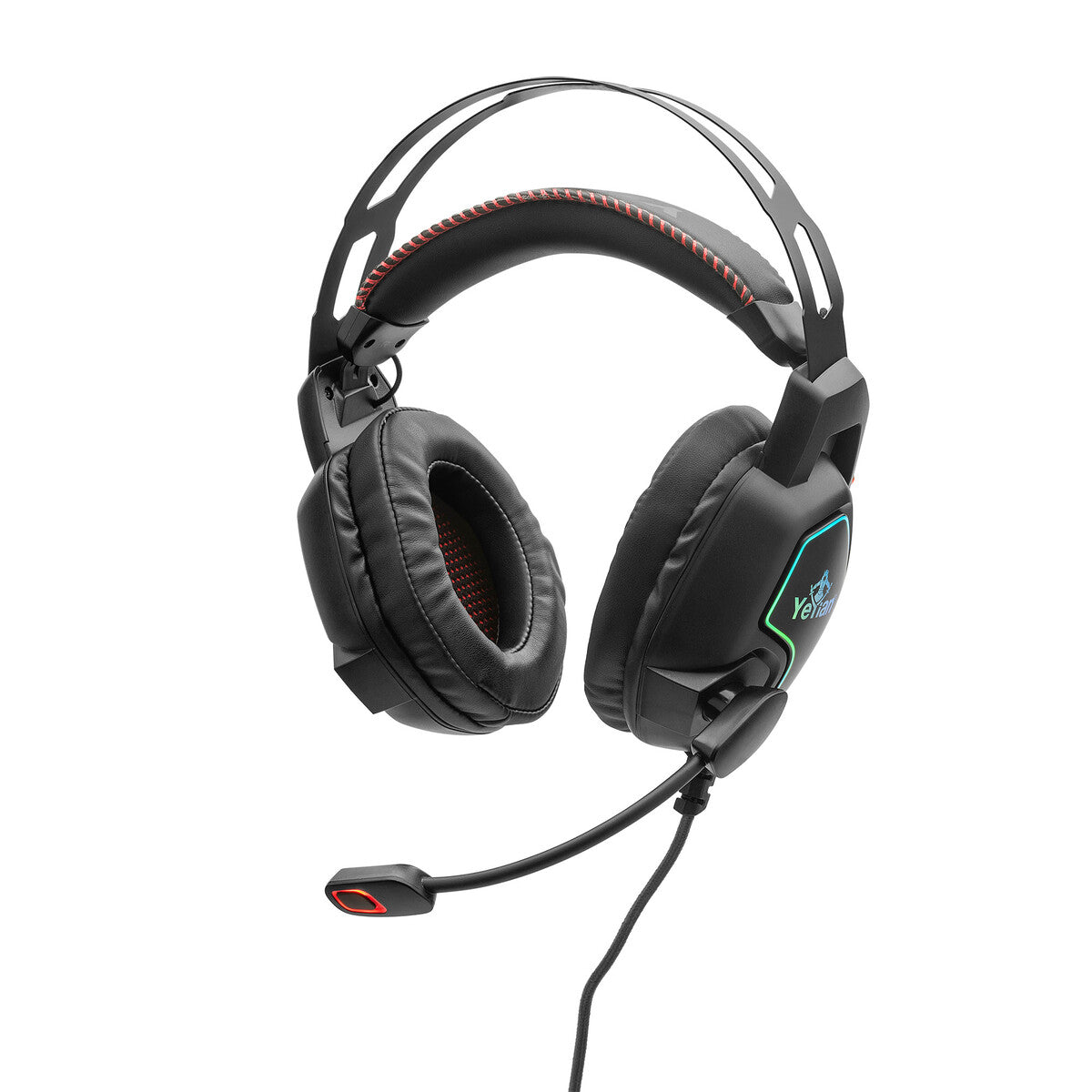 Diadema Yeyian YDV-33403 Vicious USB/3.5mm/RGB/Negro, 7.1 Surround, Micrófono Retráctil