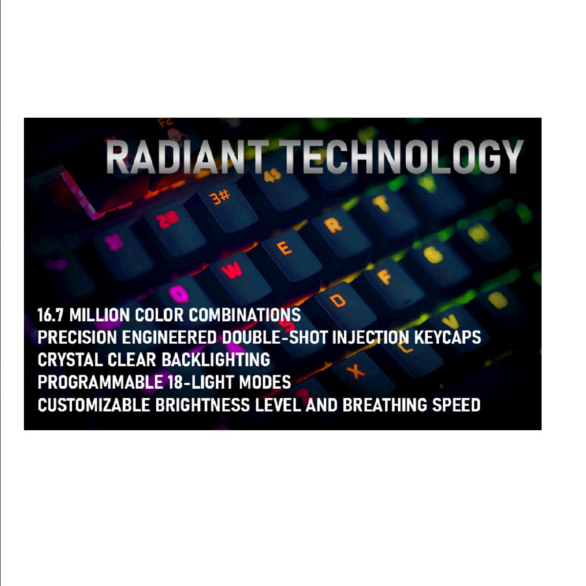 Teclado Gamer Yeyian YTM-28210B Akil S3500 Mecanic Switch Azul RGB/BT, 104 Teclas, Retroiluminación LED, Cable USB