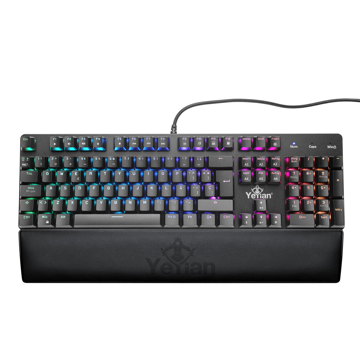 Teclado Gamer Yeyian Kusari Mecánico RGB, Switch Rojo, Retroiluminación, Anti-Ghosting, 104 Teclas