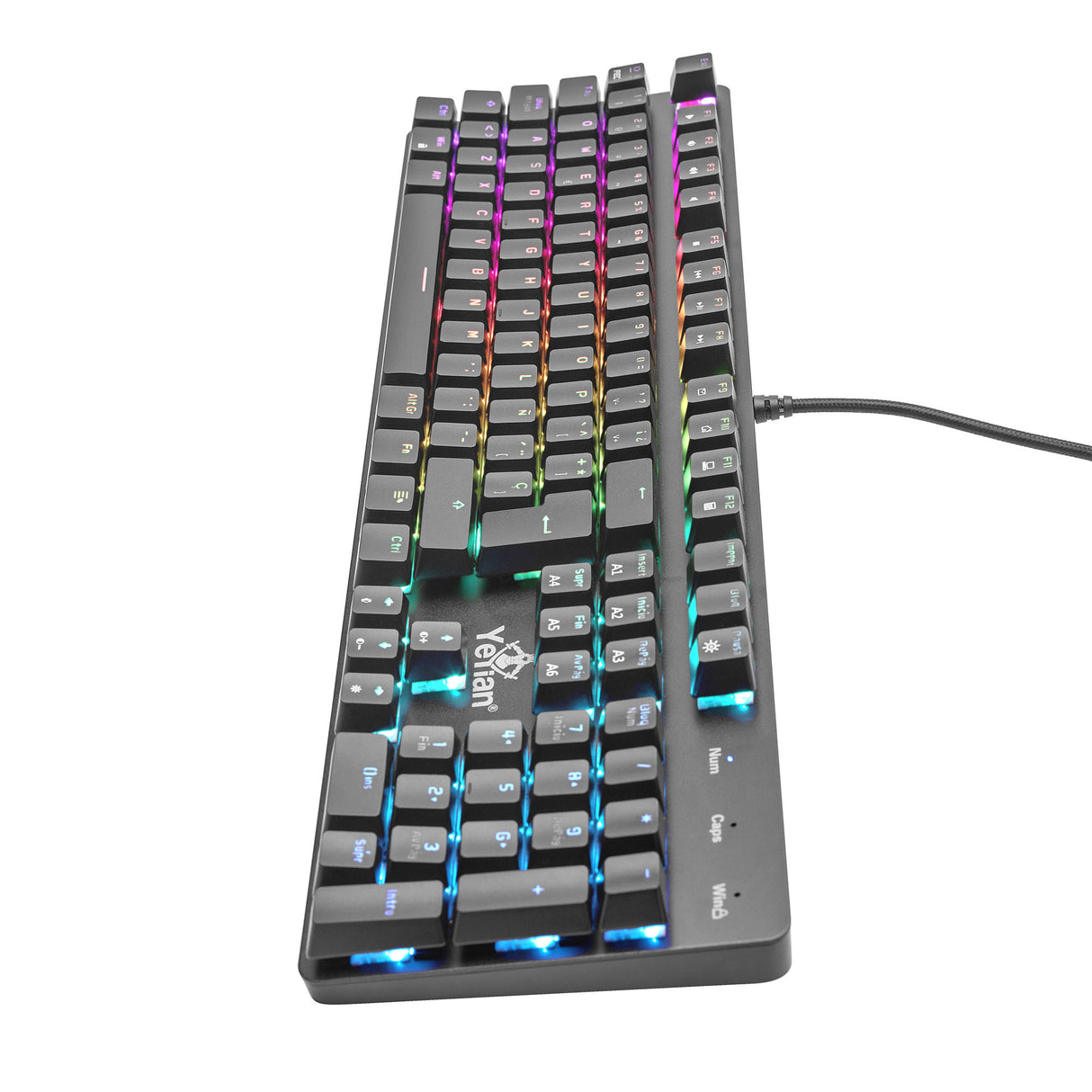 Teclado Gamer Yeyian Kusari Mecánico RGB, Switch Rojo, Retroiluminación, Anti-Ghosting, 104 Teclas