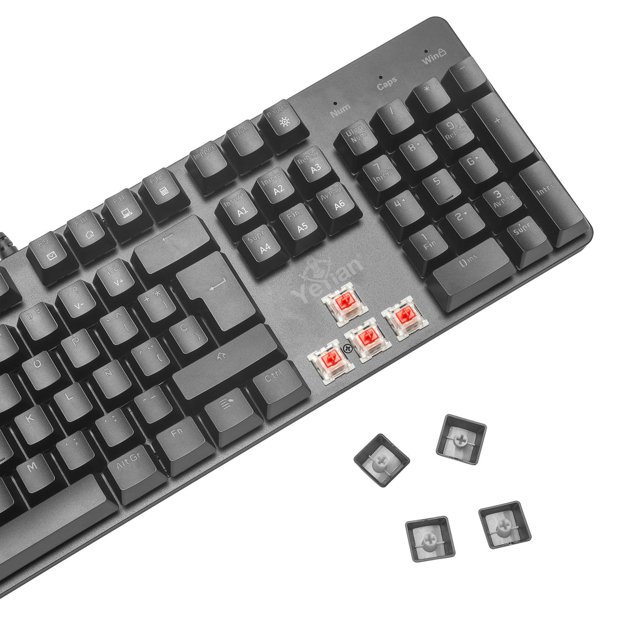 Teclado Gamer Yeyian Kusari Mecánico RGB, Switch Rojo, Retroiluminación, Anti-Ghosting, 104 Teclas